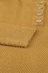 Henley Button Placket Side Slit Drop Shoulder Pullover Knit Sweater
